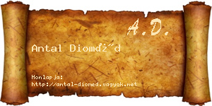 Antal Dioméd névjegykártya